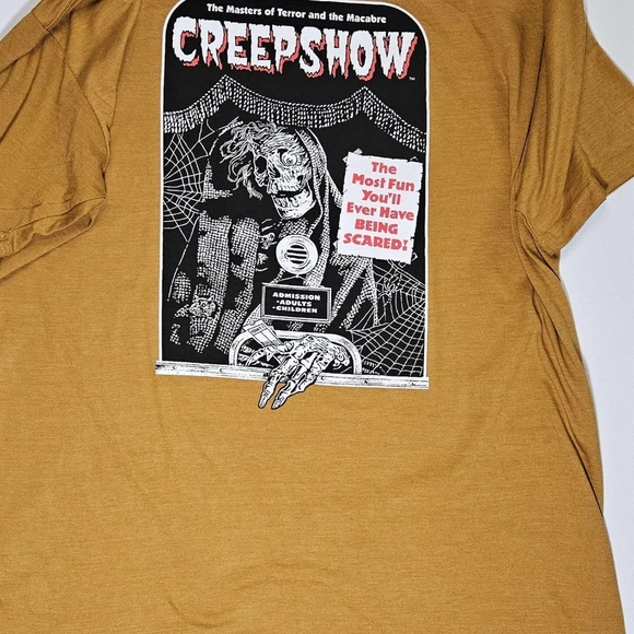 Creepshow T-Shirt Mens Halloween Horror Fall Mustard Color Retro Inspired Tee - Picture 6 of 8